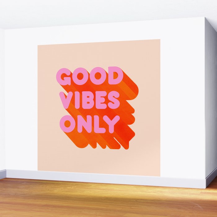 Good Vibes Only - Neon Colors Wall Mural Gallery Image 2
