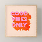 Good Vibes Only - Neon Colors Mini Art Print Gallery Image 1