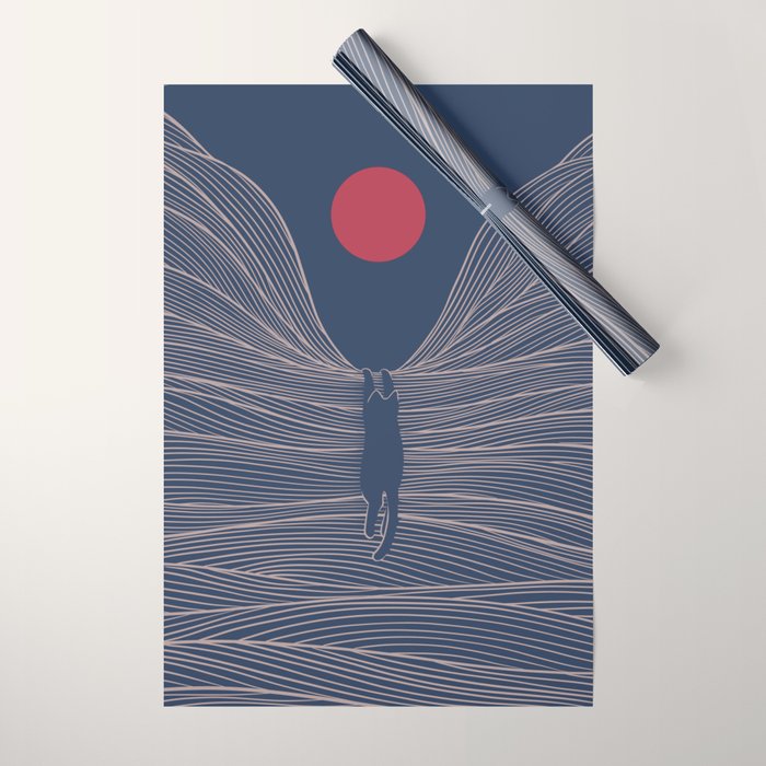 Cat Landscape 189 Wrapping Paper Gallery Image 1