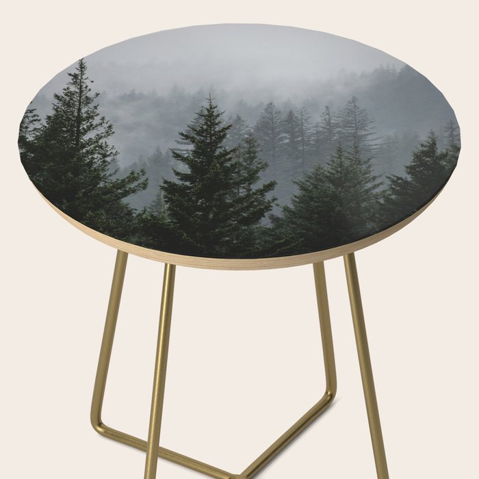 Forest Fog Mountain V - Wanderlust Nature Photography Side Table Gallery Image 2