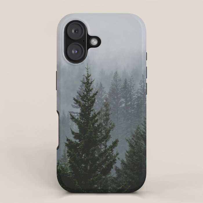 Forest Fog Mountain V - Wanderlust Nature Photography iPhone Case Gallery Image 1