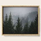 Forest Fog Mountain V - Wanderlust Nature Photography Serving Tray Gallery Image 1