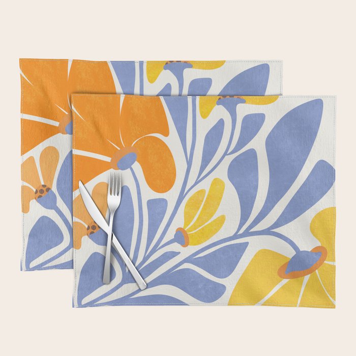 Joyful Sunflowers Floral Illustration Placemat Gallery Image 1