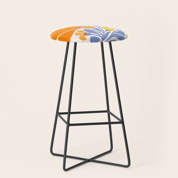 Joyful Sunflowers Floral Illustration Stool Gallery Image 1
