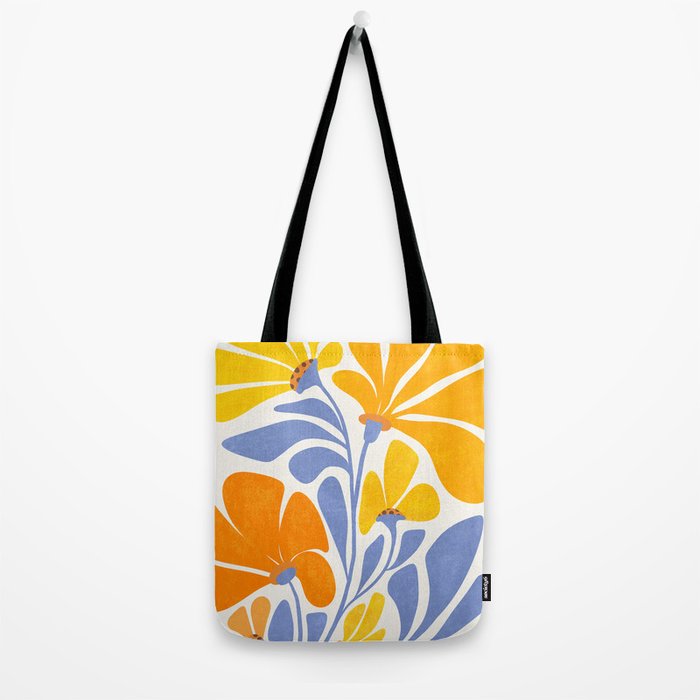Joyful Sunflowers Floral Illustration Tote Bag Gallery Image 2