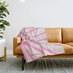 Le Soleil | 01 - Retro Sun Print Pink Aesthetic Preppy Decor Modern Abstract Sunshine Throw Blanket Gallery Image 1