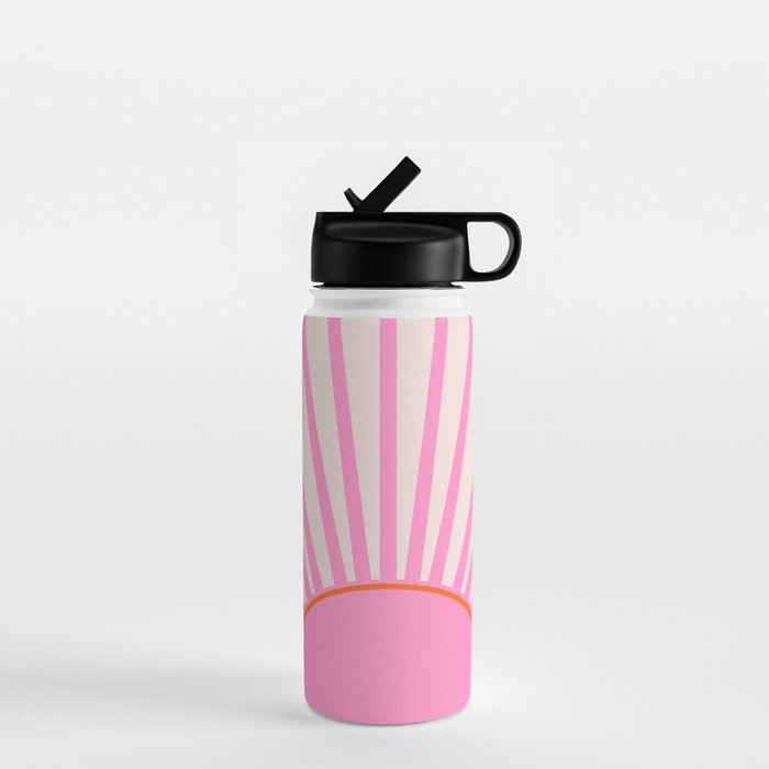 Le Soleil | 01 - Retro Sun Print Pink Aesthetic Preppy Decor Modern Abstract Sunshine Water Bottle Gallery Image 1