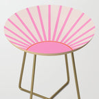 Le Soleil | 01 - Retro Sun Print Pink Aesthetic Preppy Decor Modern Abstract Sunshine Side Table Gallery Image 2