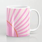 Le Soleil | 01 - Retro Sun Print Pink Aesthetic Preppy Decor Modern Abstract Sunshine Coffee Mug Gallery Image 1