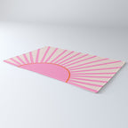 Le Soleil | 01 - Retro Sun Print Pink Aesthetic Preppy Decor Modern Abstract Sunshine Rug Gallery Image 3
