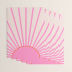 Le Soleil | 01 - Retro Sun Print Pink Aesthetic Preppy Decor Modern Abstract Sunshine Wrapping Paper Gallery Image 3