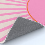 Le Soleil | 01 - Retro Sun Print Pink Aesthetic Preppy Decor Modern Abstract Sunshine Rug Gallery Image 4