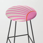 Le Soleil | 01 - Retro Sun Print Pink Aesthetic Preppy Decor Modern Abstract Sunshine Stool Gallery Image 2