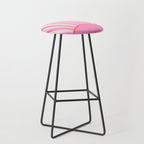 Le Soleil | 01 - Retro Sun Print Pink Aesthetic Preppy Decor Modern Abstract Sunshine Stool Gallery Image 1