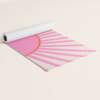 Le Soleil | 01 - Retro Sun Print Pink Aesthetic Preppy Decor Modern Abstract Sunshine Yoga Mat Gallery Image 2