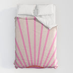 Le Soleil | 01 - Retro Sun Print Pink Aesthetic Preppy Decor Modern Abstract Sunshine Comforter Gallery Image 6