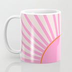 Le Soleil | 01 - Retro Sun Print Pink Aesthetic Preppy Decor Modern Abstract Sunshine Coffee Mug Gallery Image 3