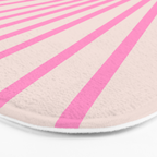 Le Soleil | 01 - Retro Sun Print Pink Aesthetic Preppy Decor Modern Abstract Sunshine Bath Mat Gallery Image 3