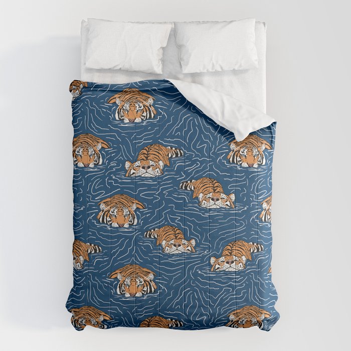 Tigers in the water Comforter Gallery Image 6