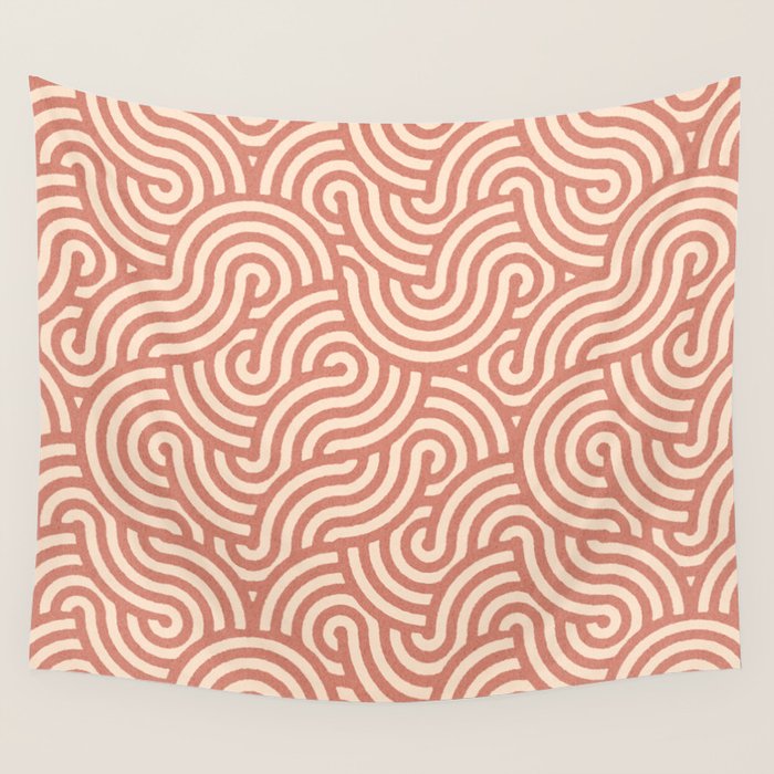 SWIRL Cinnamon and Oat Wall Tapestry Gallery Image 1