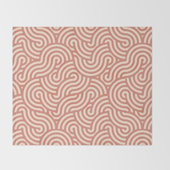 SWIRL Cinnamon and Oat Throw Blanket Gallery Image 2