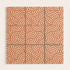 SWIRL Cinnamon and Oat Wood Wall Art Gallery Image 1