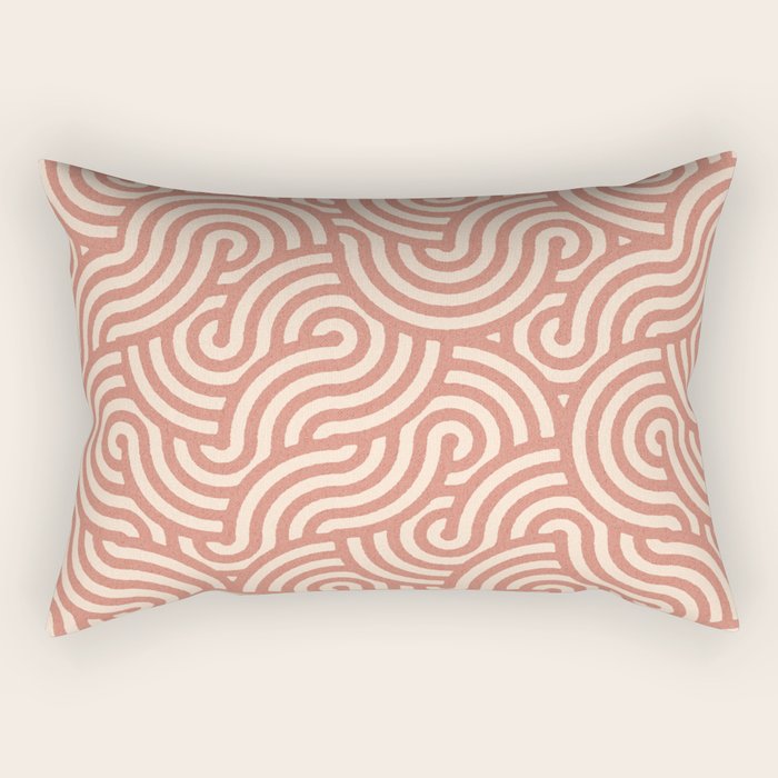 SWIRL Cinnamon and Oat Rectangular Pillow Gallery Image 2