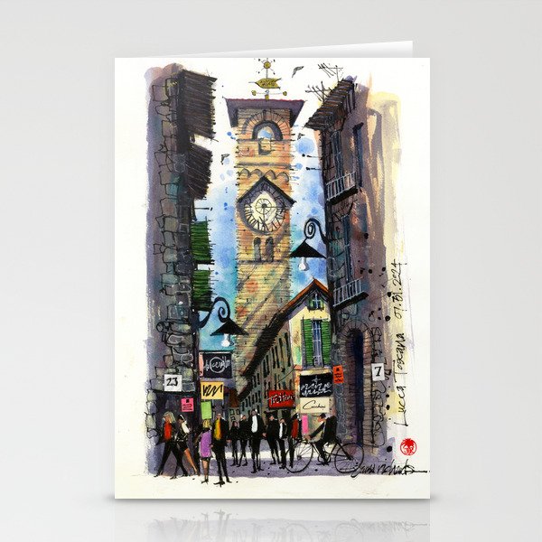 Lucca Clock Tower Stationery Card Gallery Image 1