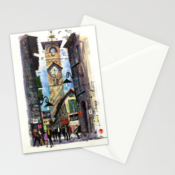 Lucca Clock Tower Stationery Card Gallery Image 2