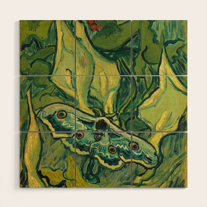 Vincent Van Gogh Giant Emperor Peacock Moth Wood Wall Art Gallery Image 1