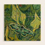 Vincent Van Gogh Giant Emperor Peacock Moth Wood Wall Art Gallery Image 1