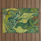 Vincent Van Gogh Giant Emperor Peacock Moth Outdoor Rug Gallery Image 1