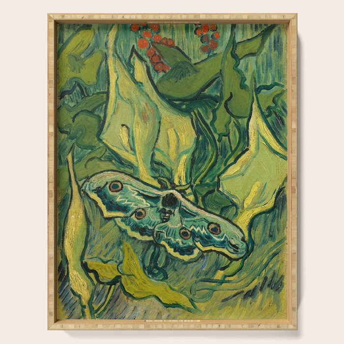 Vincent Van Gogh Giant Emperor Peacock Moth Serving Tray Gallery Image 1
