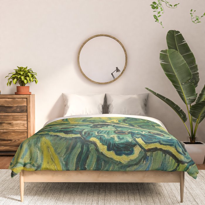 Vincent Van Gogh Giant Emperor Peacock Moth Comforter Gallery Image 3
