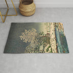 Tsuchiya Kôitsu Japanese Woodblock Vintage Print Winter Landscape Snowfall Rug Gallery Image 1