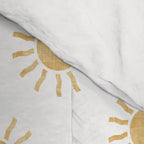 Suns  - golden on white Comforter Gallery Image 4