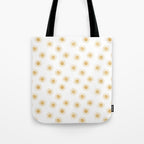Suns  - golden on white Tote Bag Gallery Image 1