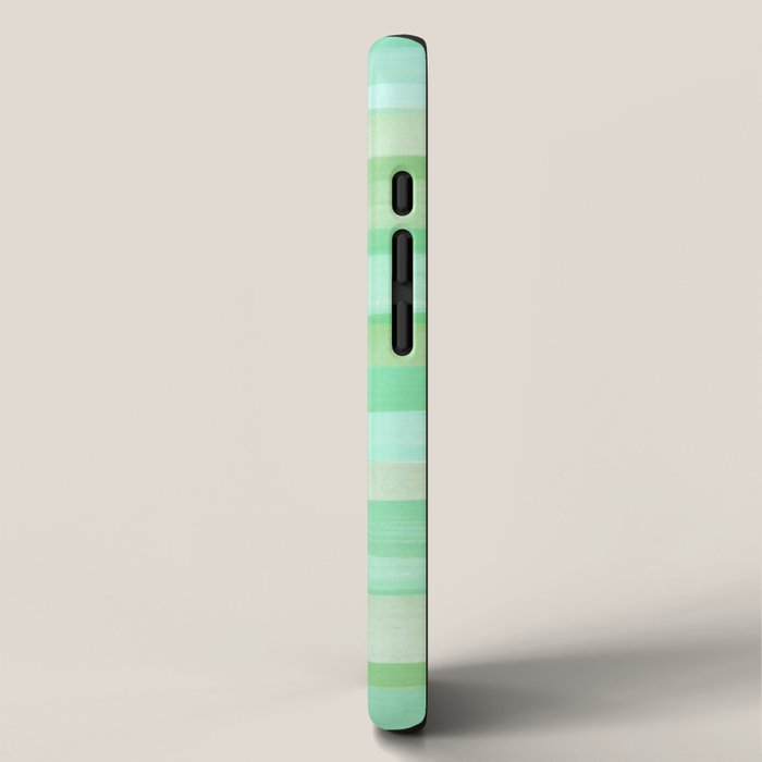 Abstract Watercolor Waves in Ocean Teal iPhone Case Gallery Image 2