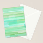 Abstract Watercolor Waves in Ocean Teal Stationery Card Gallery Image 2
