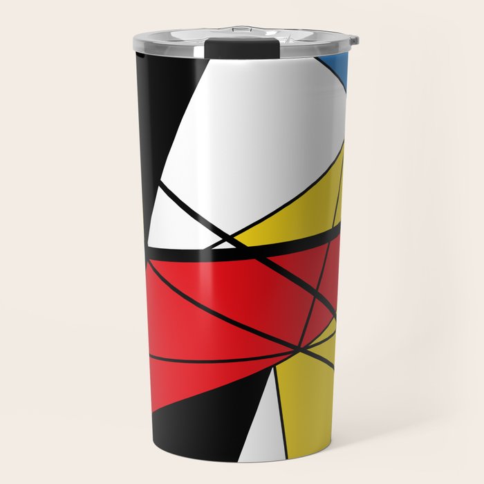 Mondrian Art Travel Mug Gallery Image 1