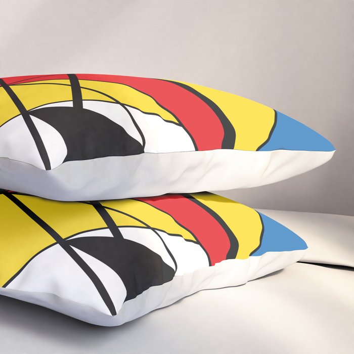 Mondrian Art Pillow Sham Gallery Image 3