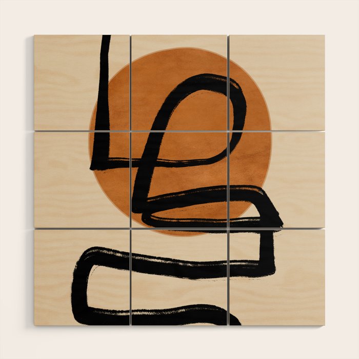 Abstract line art 97 Wood Wall Art Gallery Image 1