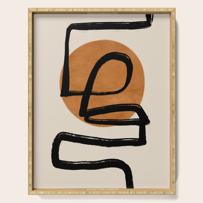 Abstract line art 97 Serving Tray Gallery Image 1
