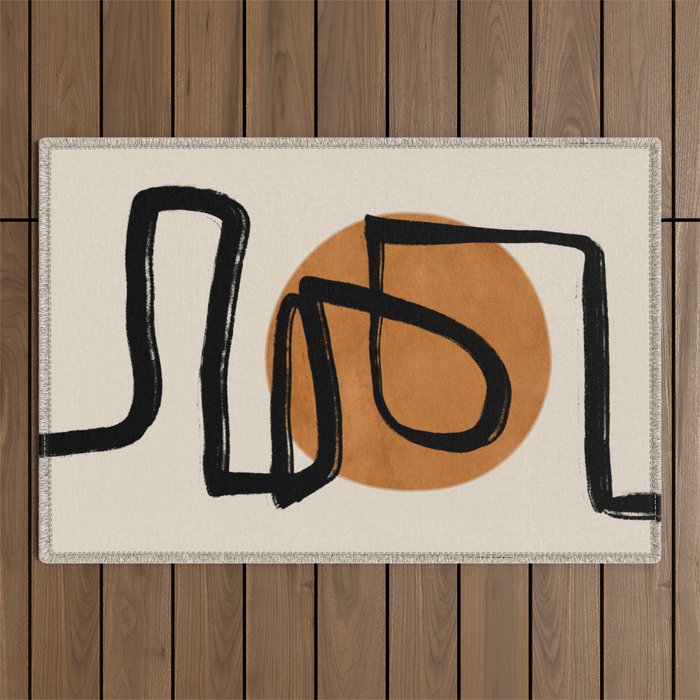 Abstract line art 97 Outdoor Rug Gallery Image 1