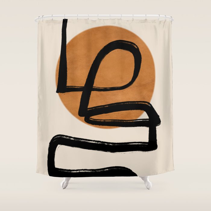 Abstract line art 97 Shower Curtain Gallery Image 1