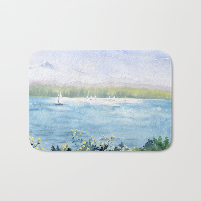 Cayuga Lake Regatta Bath Mat Gallery Image 1