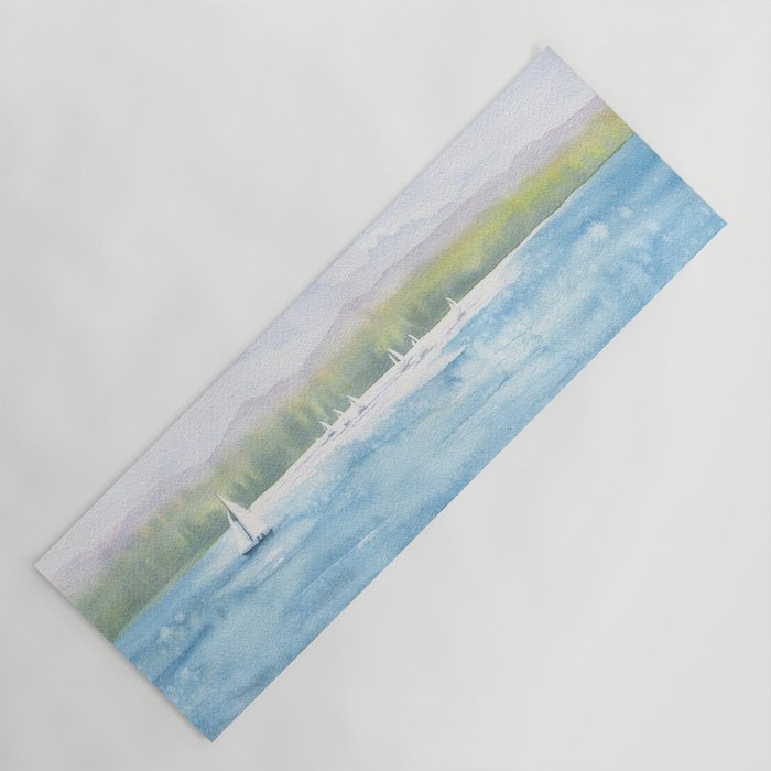 Cayuga Lake Regatta Yoga Mat Gallery Image 1