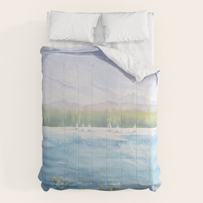 Cayuga Lake Regatta Comforter Gallery Image 1