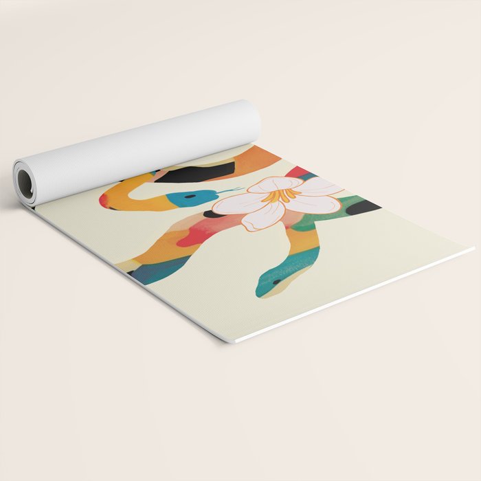 Abstract Snakes in the Flowers 1 Yoga Mat Gallery Image 2