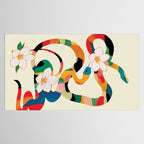 Abstract Snakes in the Flowers 1 Tablecloth Gallery Image 2